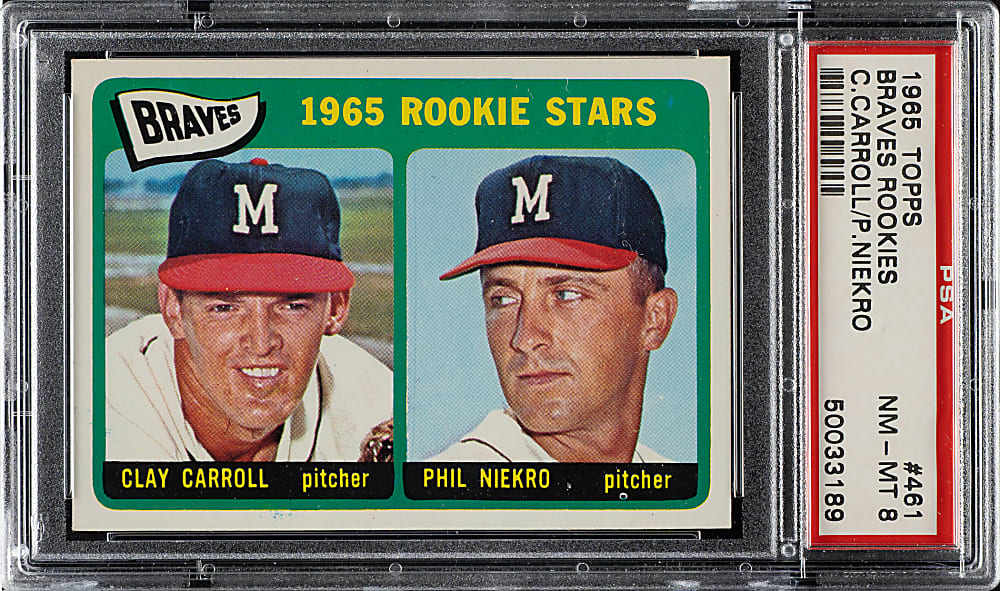1965 Topps #461 Phil Niekro PSA NM-MT 8