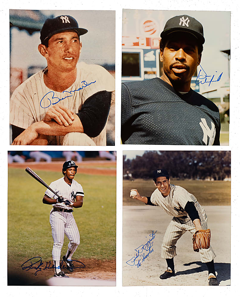 Tremendous 1940s to 1990s New York Yankees Signed Photograph Collection (235) Including B. Martin, Mattingly, Henderson, and Winfield