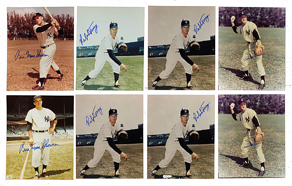 Tremendous 1940s to 1990s New York Yankees Signed Photograph Collection (235) Including B. Martin, Mattingly, Henderson, and Winfield