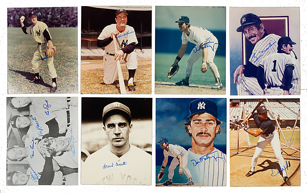 Tremendous 1940s to 1990s New York Yankees Signed Photograph Collection (235) Including B. Martin, Mattingly, Henderson, and Winfield