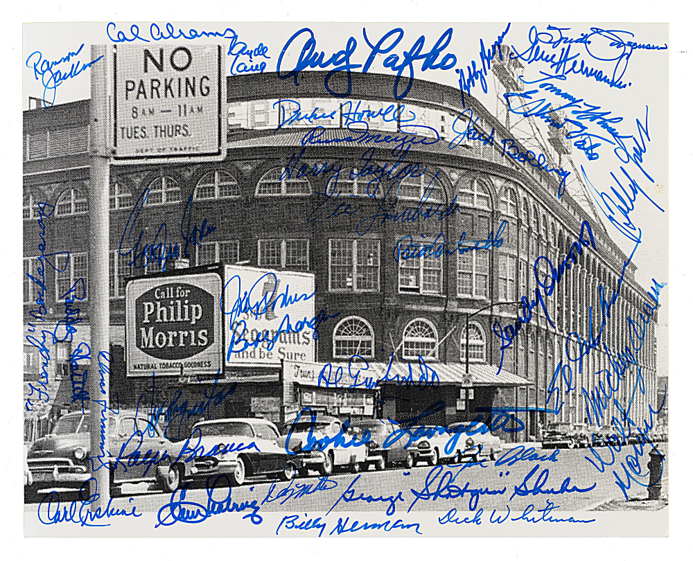 Brooklyn Dodgers Multi-Signed "Ebbets Field" Photograph Including 30+ Players
