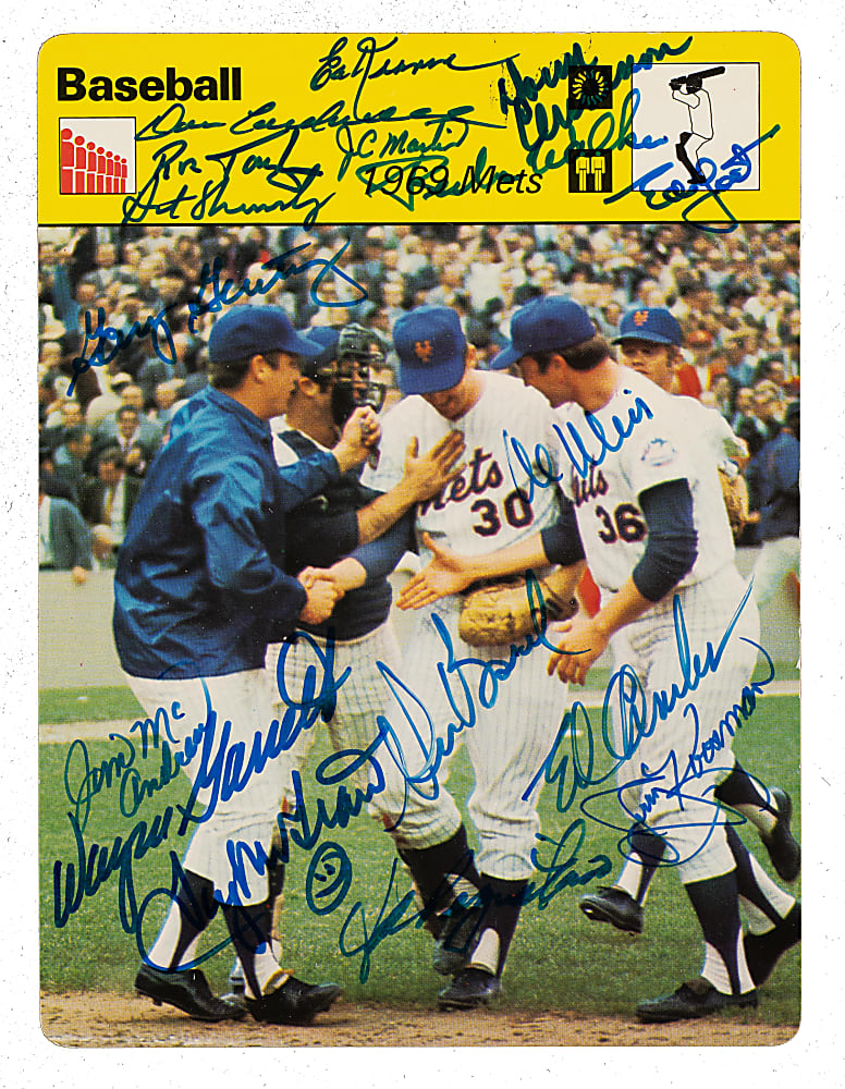 Multi-Signed 1977-1979 Sportscaster #02-16 "1969 Mets" with 17 Signatures