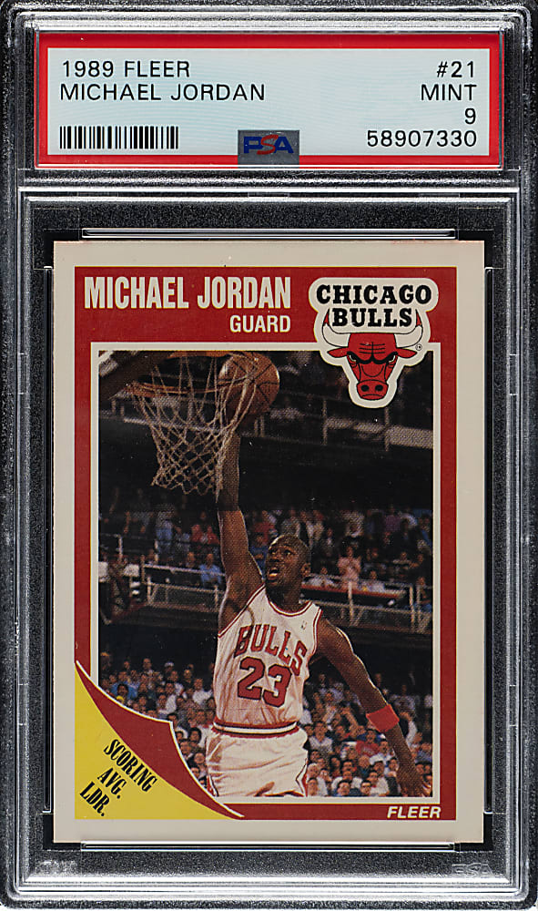 1989-1990 Fleer Basketball #21 Michael Jordan PSA MINT 9