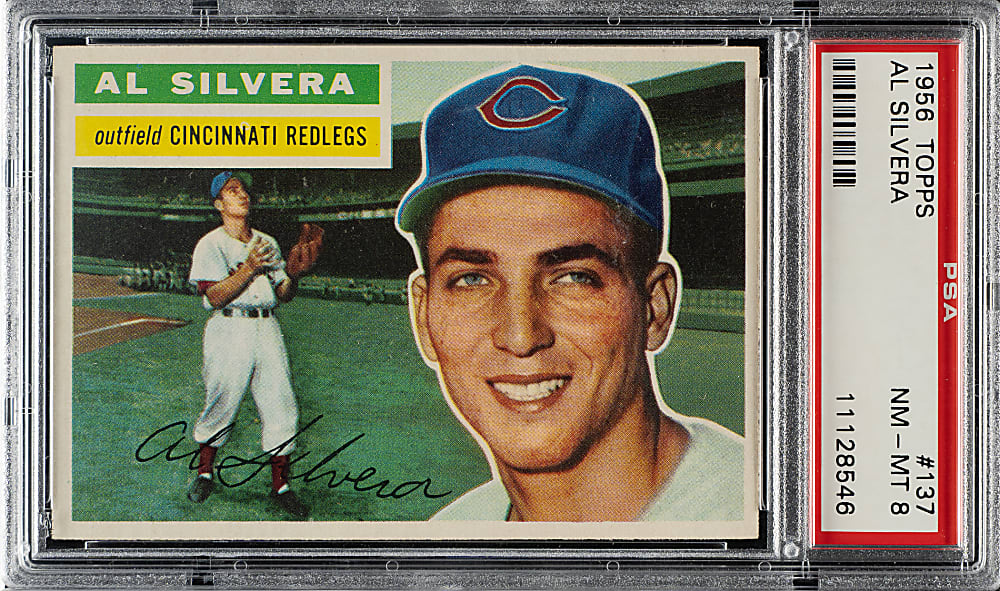 1956 Topps #137 Al Silvera Gray Back PSA NM-MT 8