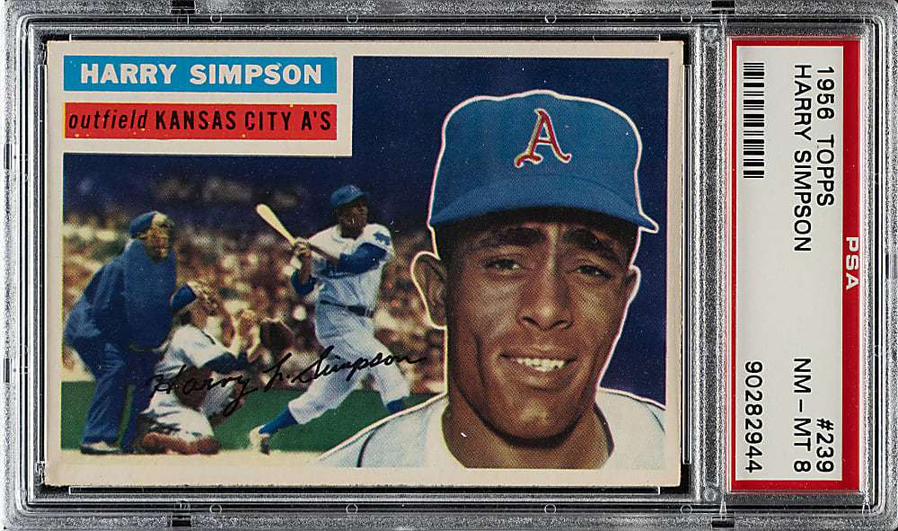 1956 Topps #239 Harry Simpson PSA NM-MT 8