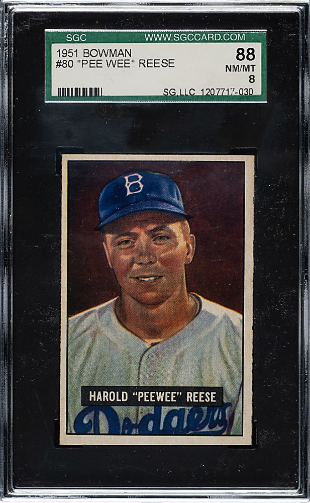 1951 Bowman #80 Pee Wee Reese SGC NM/MT 88
