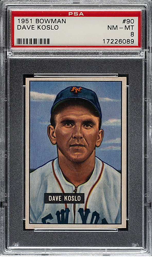 1951 Bowman #90 Dave Koslo PSA NM-MT 8