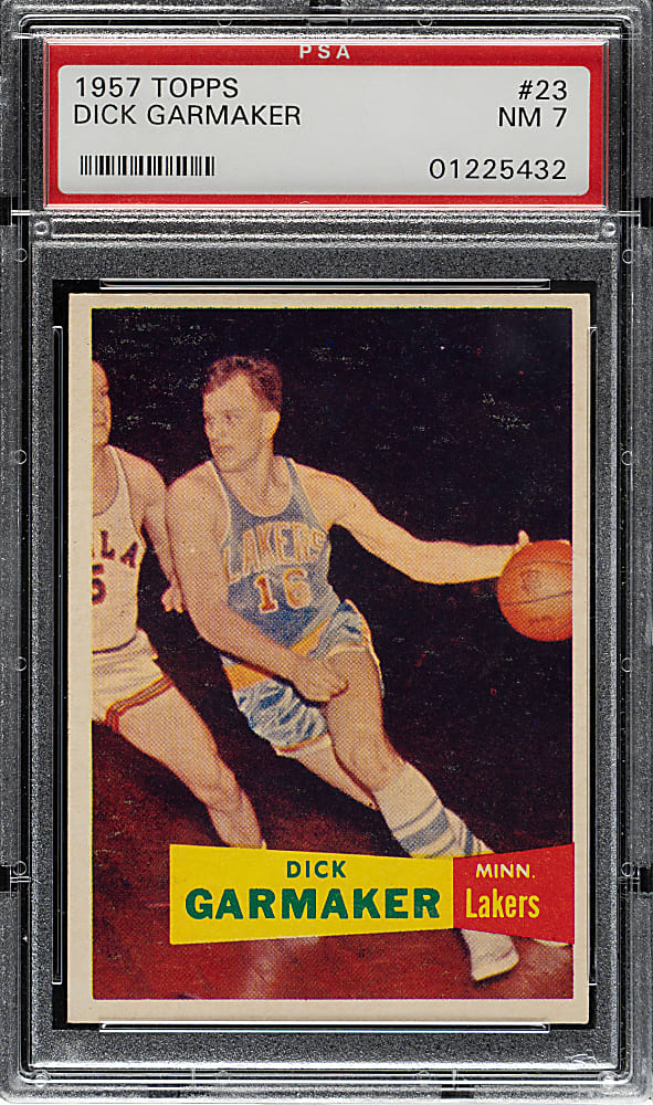 1957-1958 Topps Basketball #23 Dick Garmaker PSA NM 7