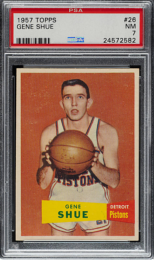 1957-1958 Topps Basketball #26 Gene Shue PSA NM 7