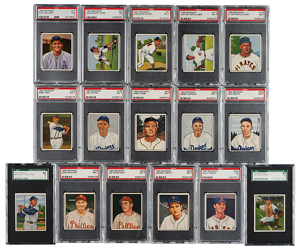 1950 Bowman PSA- and SGC-Graded Collection (20)