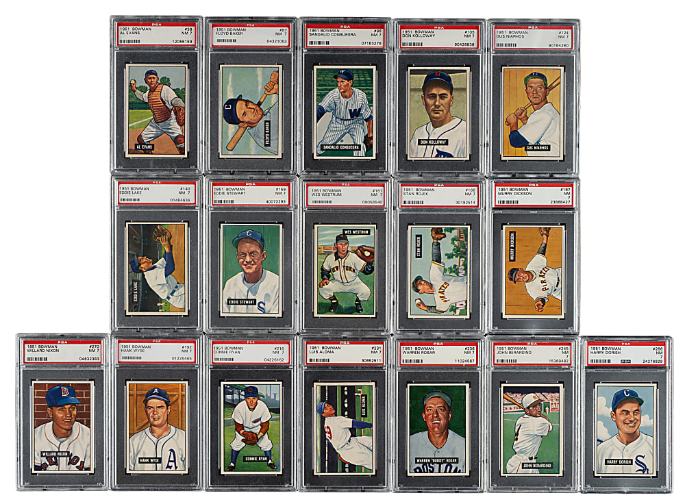 1951 Bowman PSA NM 7 Collection (21)
