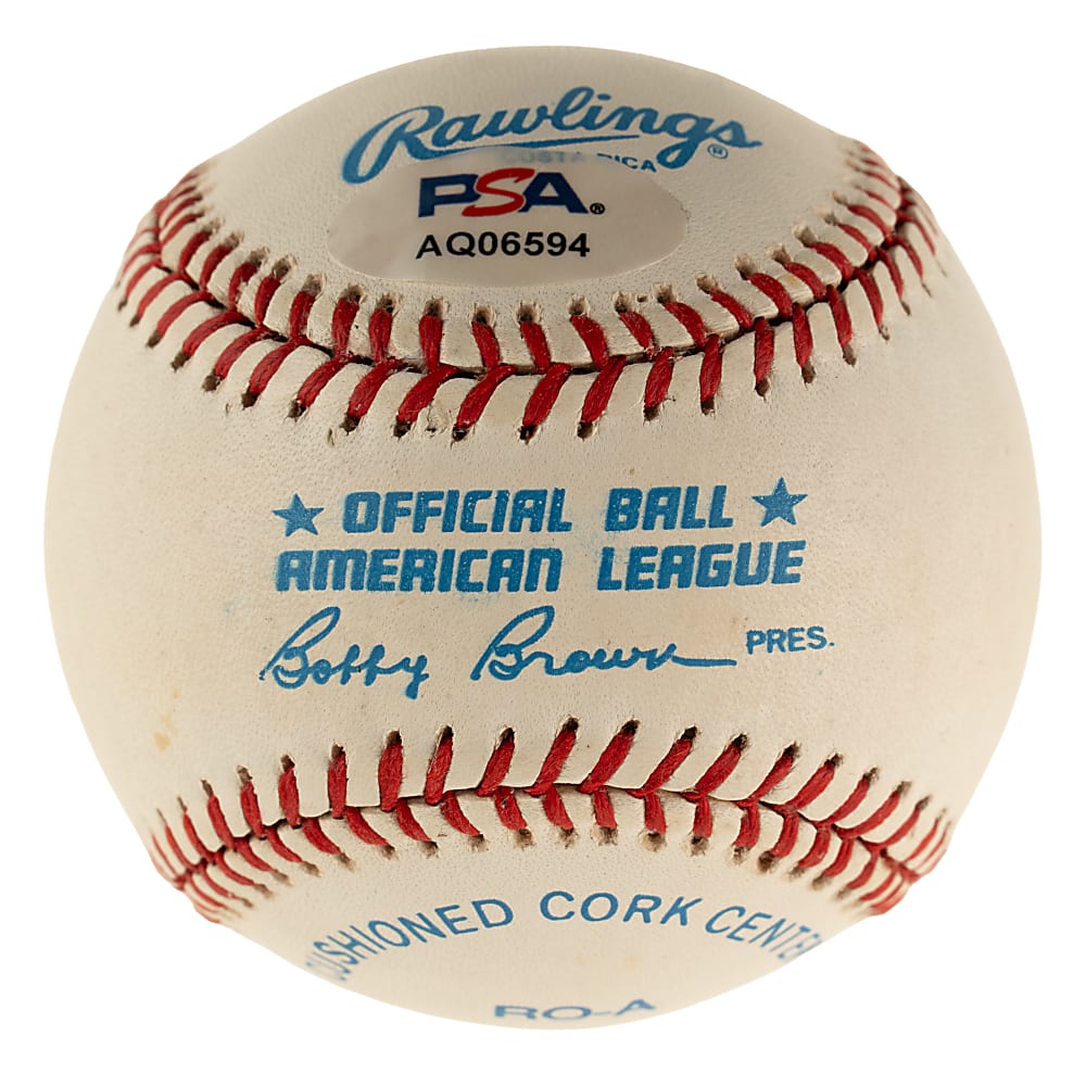 Mickey Mantle Single-Signed Baseball PSA/DNA NM-MT 8