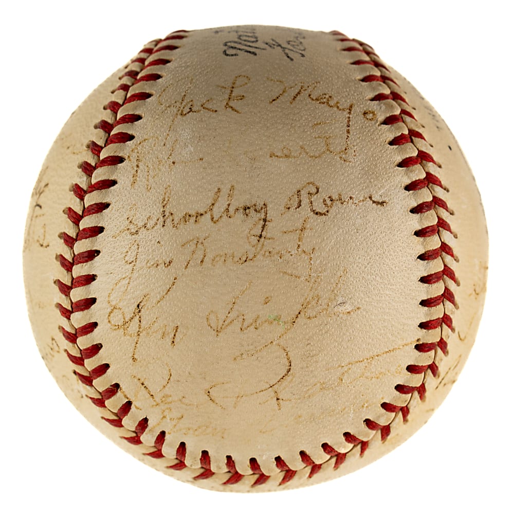 1949 Philadelphia Phillies Team-Signed Baseball with Robin Roberts and Richie Ashburn