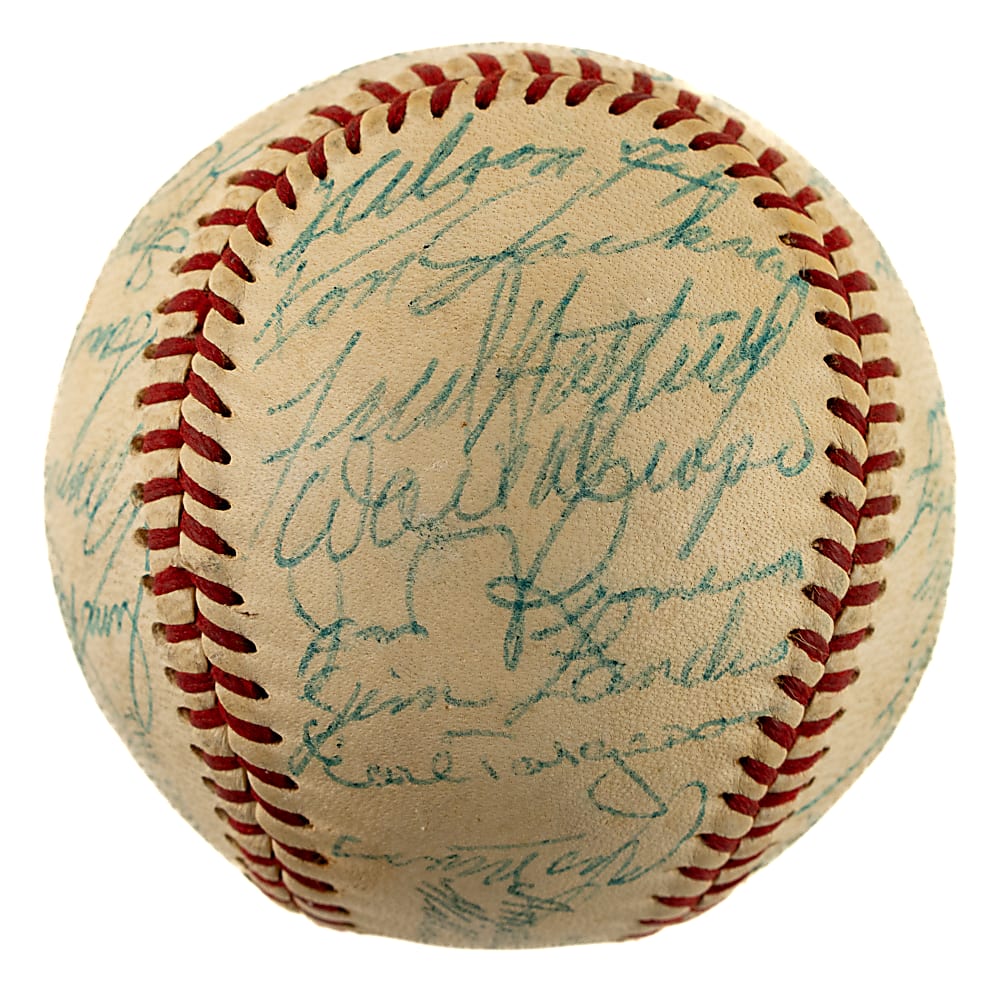1957 Chicago White Sox Team-Signed Baseball with Larry Doby, Minnie Minoso, and Nellie Fox - JSA