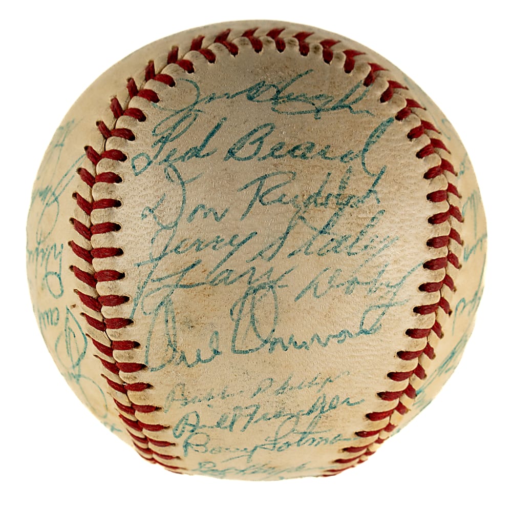 1957 Chicago White Sox Team-Signed Baseball with Larry Doby, Minnie Minoso, and Nellie Fox - JSA