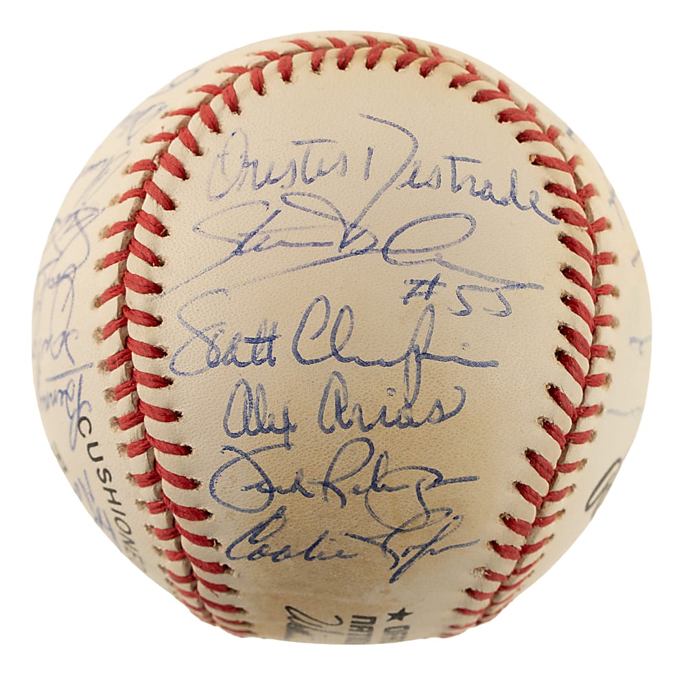 1993 Florida Marlins Inaugural Season Team-Signed Baseball with Trevor Hoffman