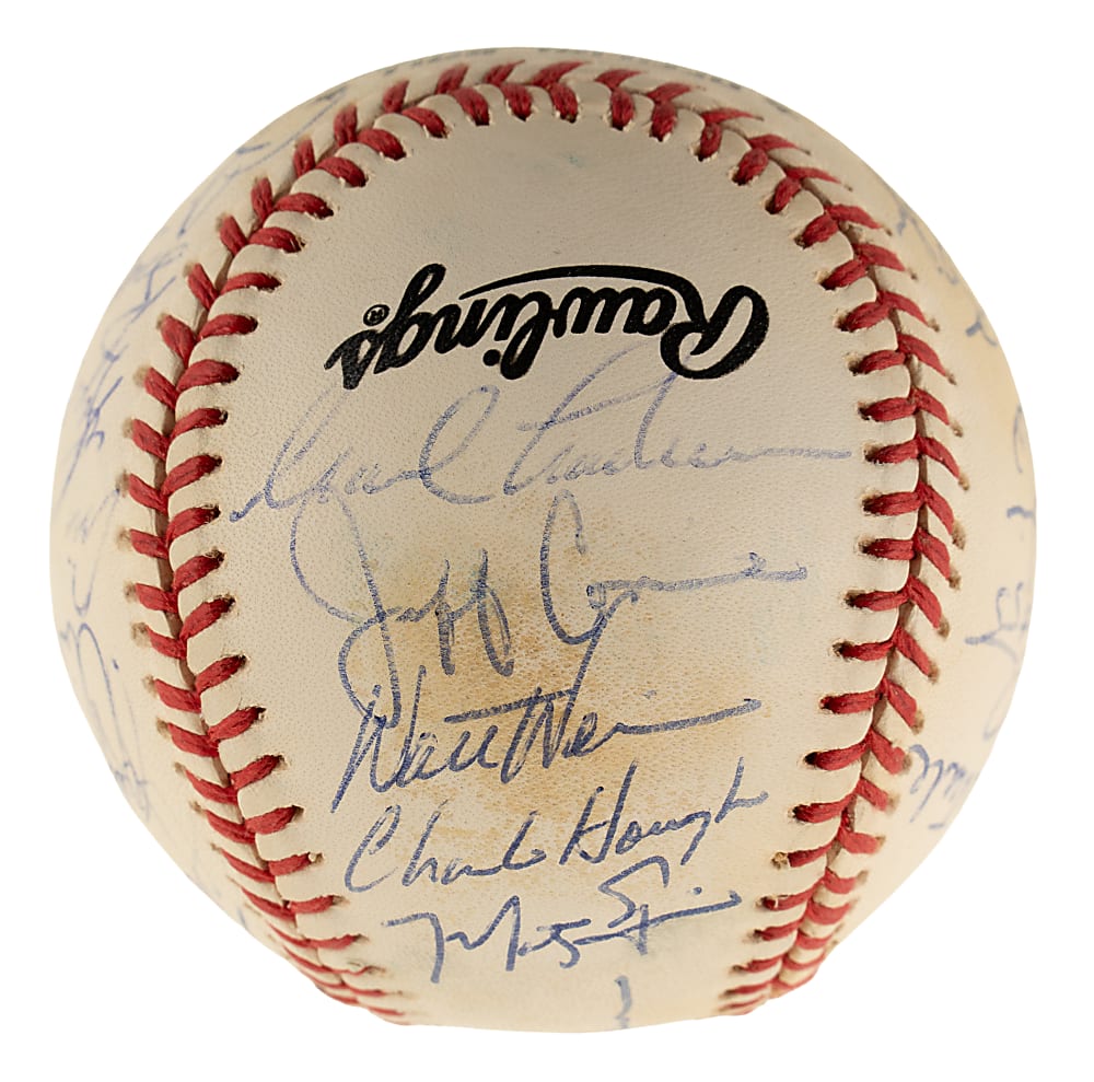 1993 Florida Marlins Inaugural Season Team-Signed Baseball with Trevor Hoffman
