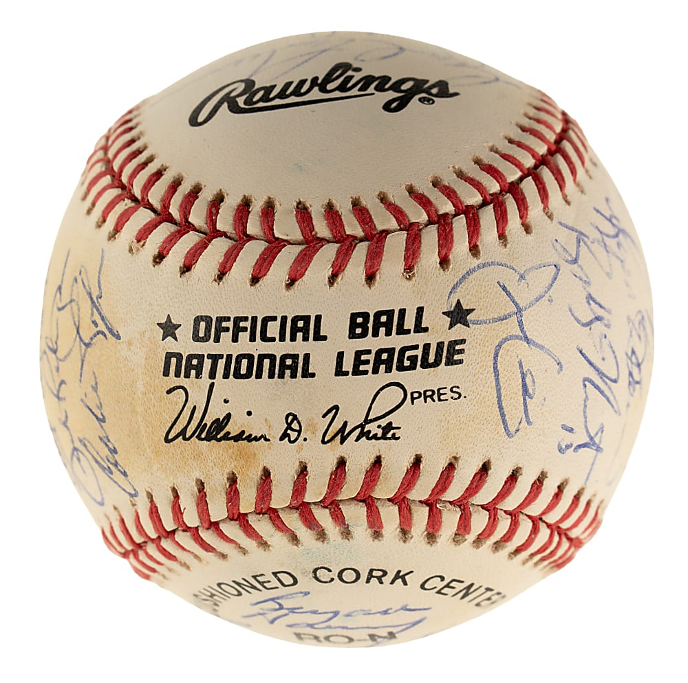 1993 Florida Marlins Inaugural Season Team-Signed Baseball with Trevor Hoffman