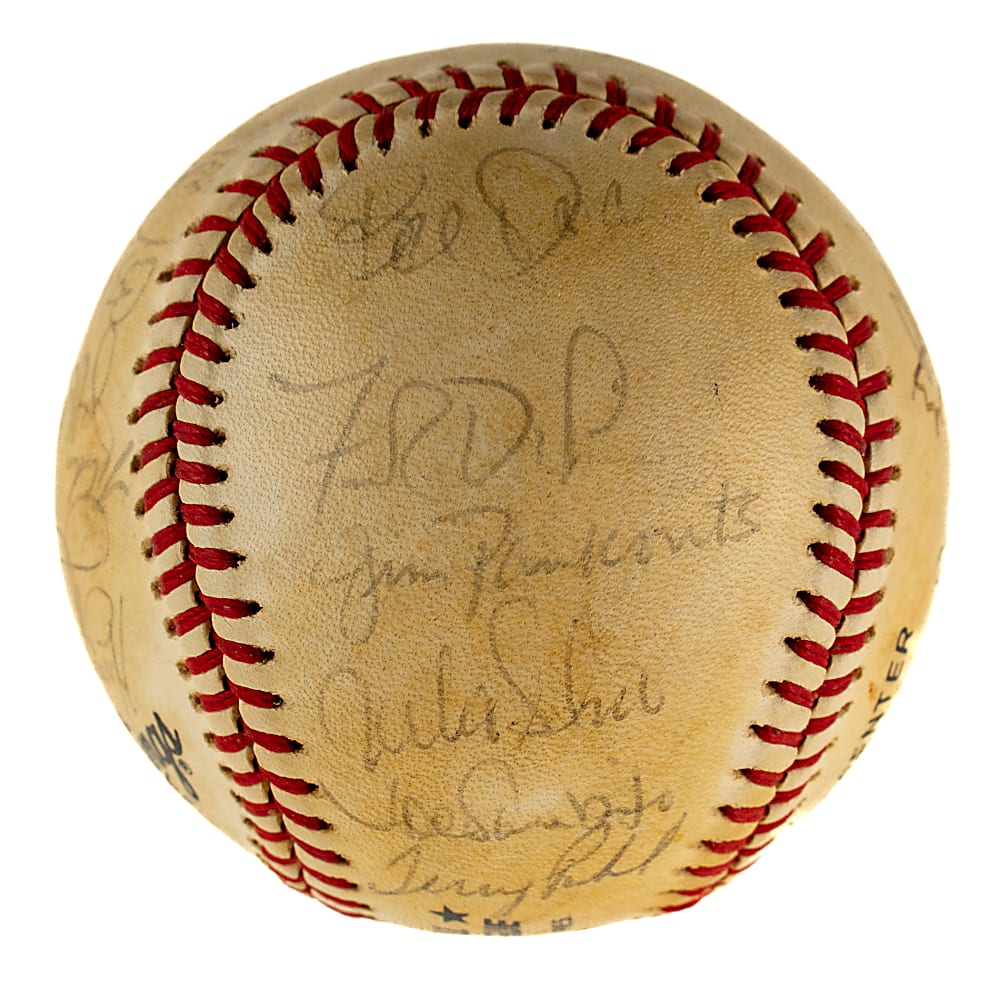 1985 Houston Astros Team-Signed Baseball with Nolan Ryan