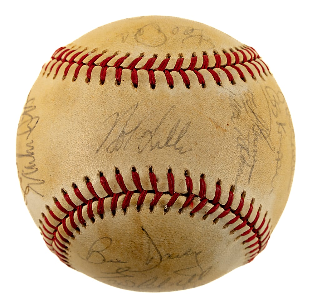 1985 Houston Astros Team-Signed Baseball with Nolan Ryan