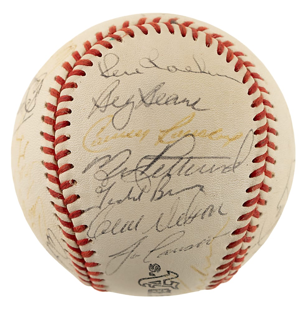 1989 Oakland Athletics World Champions Team-Signed Baseball with Rickey Henderson