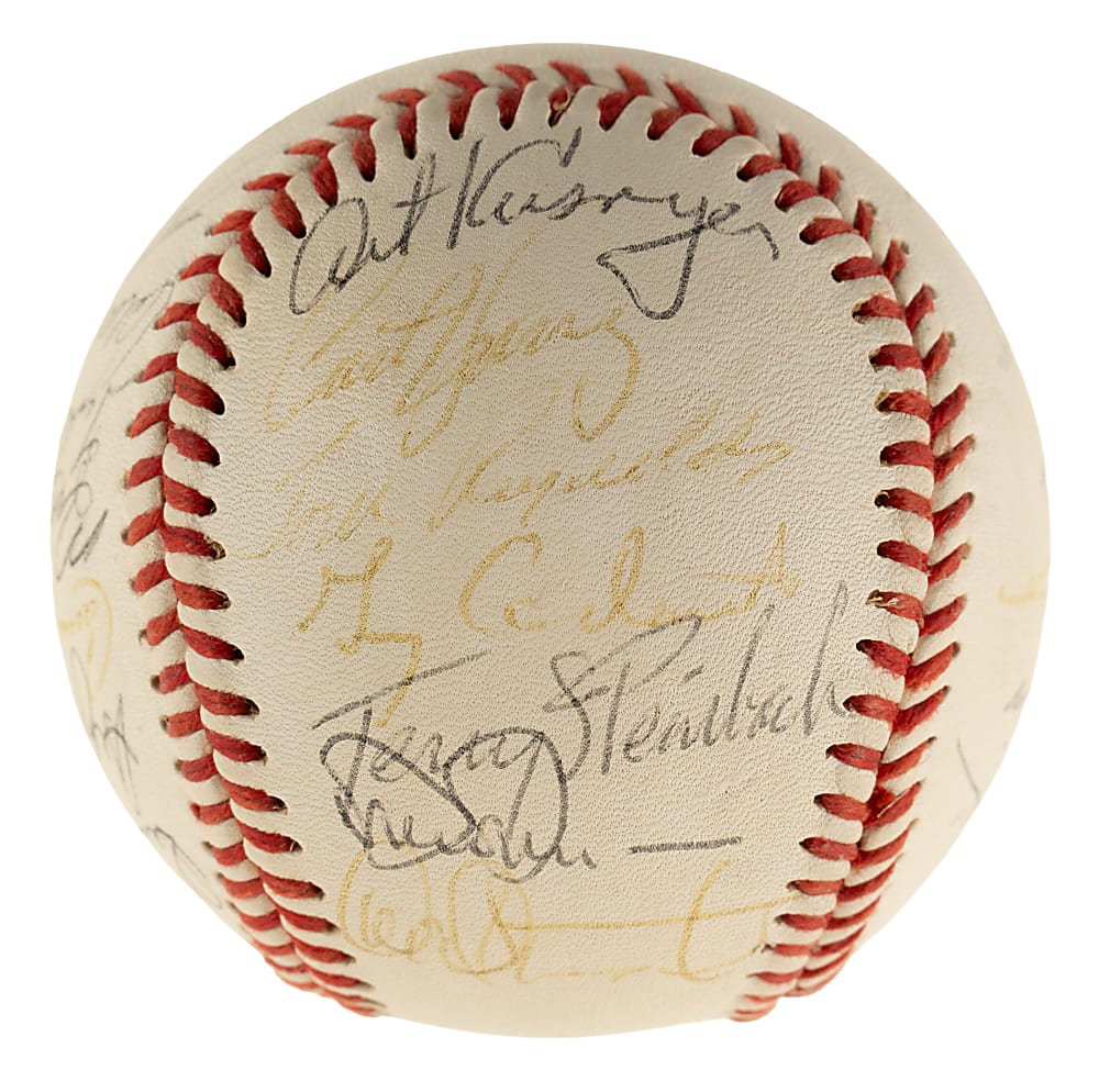 1989 Oakland Athletics World Champions Team-Signed Baseball with Rickey Henderson