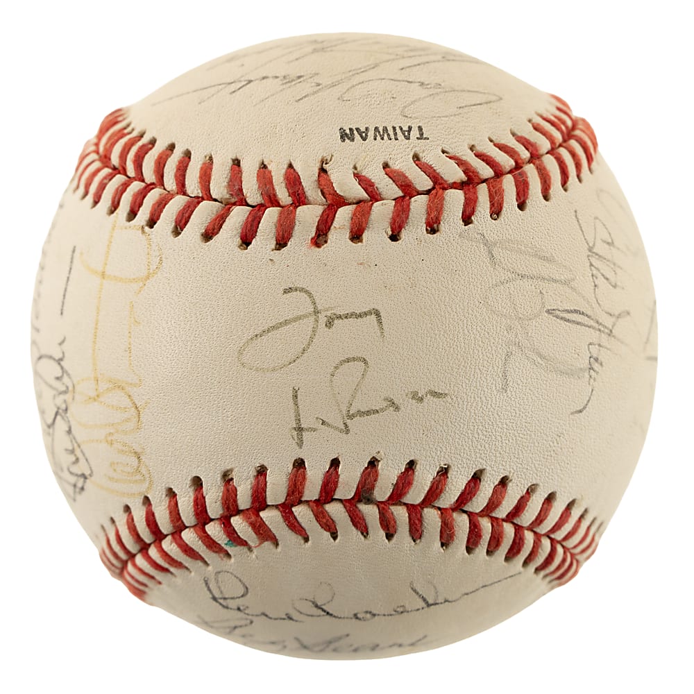 1989 Oakland Athletics World Champions Team-Signed Baseball with Rickey Henderson