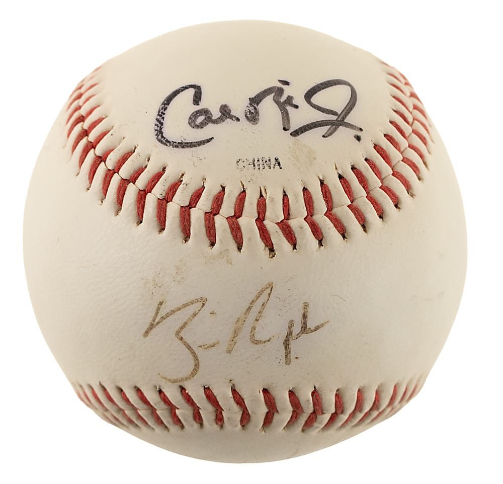 Cal Ripken Sr., Cal Ripken Jr., and Billy Ripken Multi-Signed Baseball