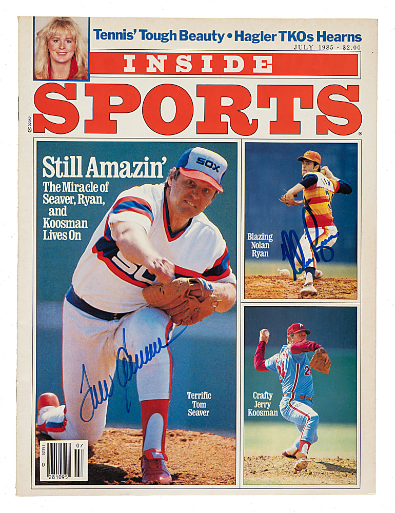 1985 Nolan Ryan and Tom Seaver Dual-Signed "Inside Sports" Magazine