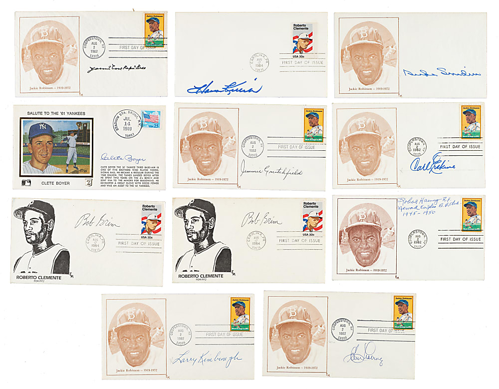 Hall of Fame and Stars Signed First-Day Cover Collection (11)