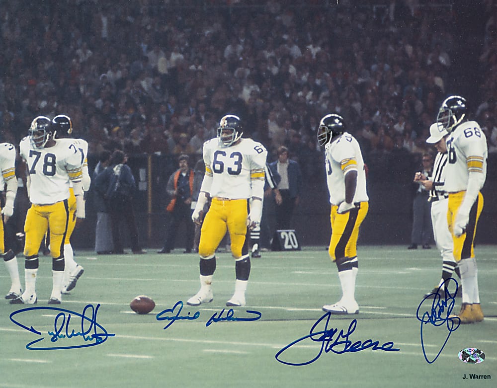 Football Signed Photographs and First-Day Cover Collection (8) Including Sayers, Montana, and Elway