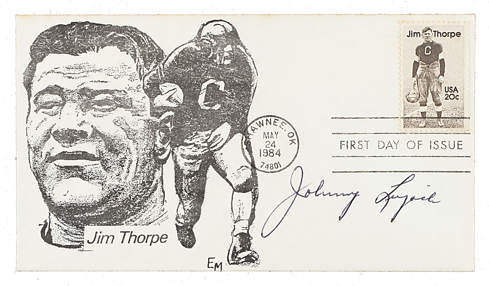 Football Signed Photographs and First-Day Cover Collection (8) Including Sayers, Montana, and Elway