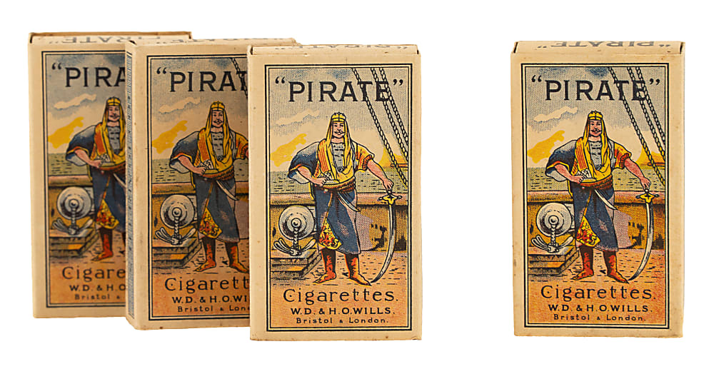 1912 T215 Pirate Cigarettes Tobacco Pack Collection (4)