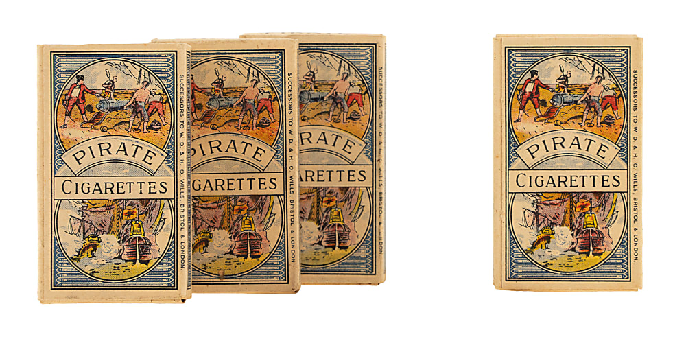 1912 T215 Pirate Cigarettes Tobacco Pack Collection (4)