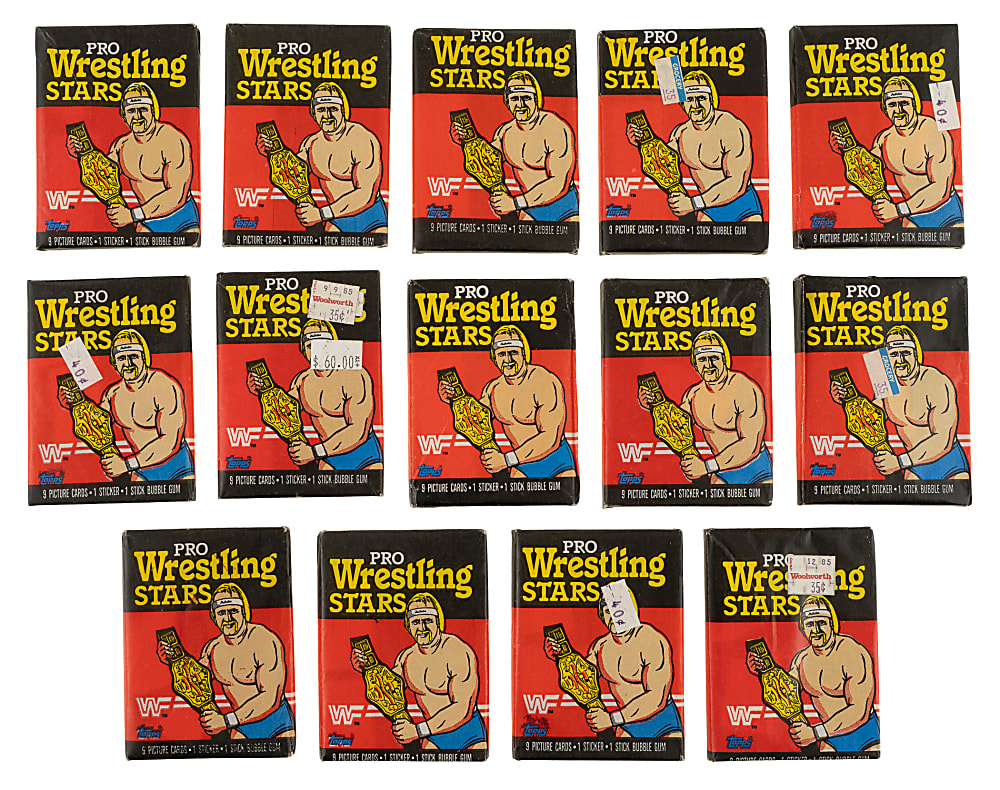 1985 Topps "WWF Pro Wrestling Stars" Unopened Wax Pack Collection (14)