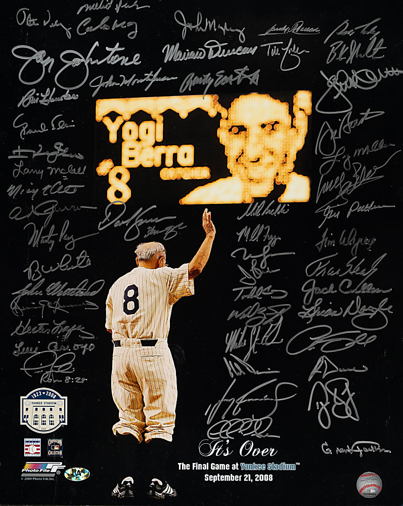 Yogi Berra Tribute New York Yankees Multi-Signed Photograph (49 Signatures)
