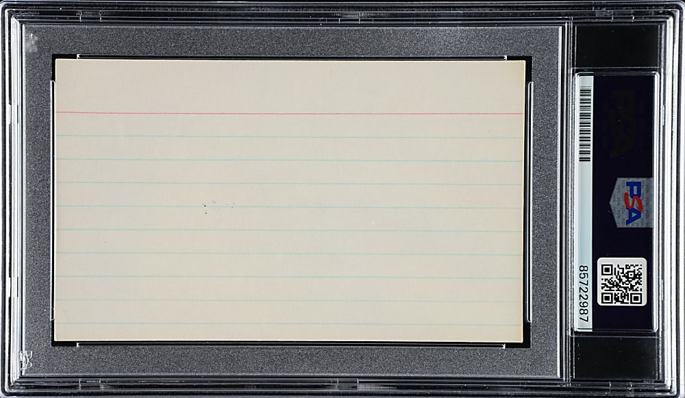 Pie Traynor Signed Index Card - PSA/DNA