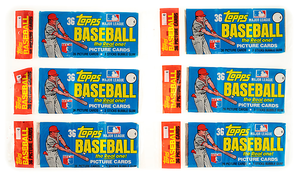 1981 Topps Unopened Grocery Rack Pack Collection (6)