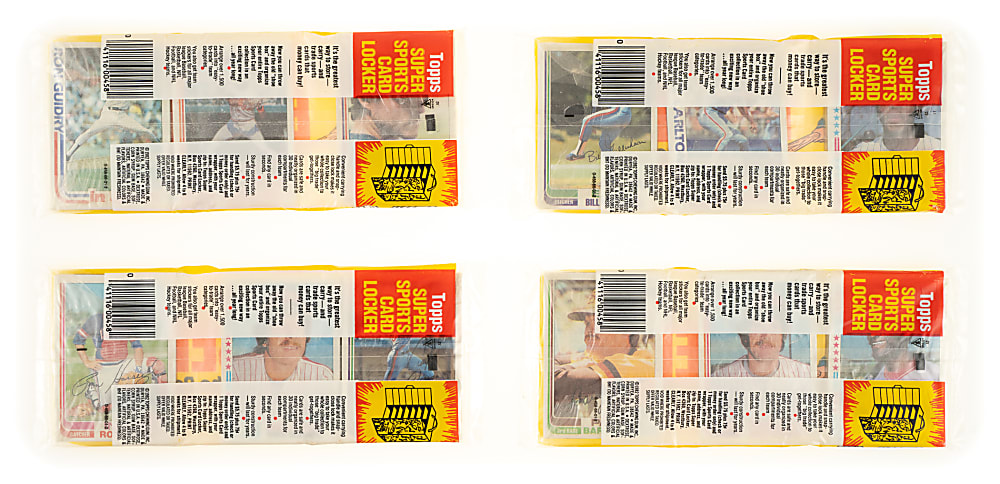 1982 Topps Unopened Grocery Rack Pack Collection (4)