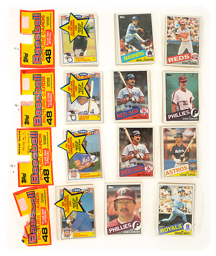 1985 Topps Unopened Rack Pack Collection (14)