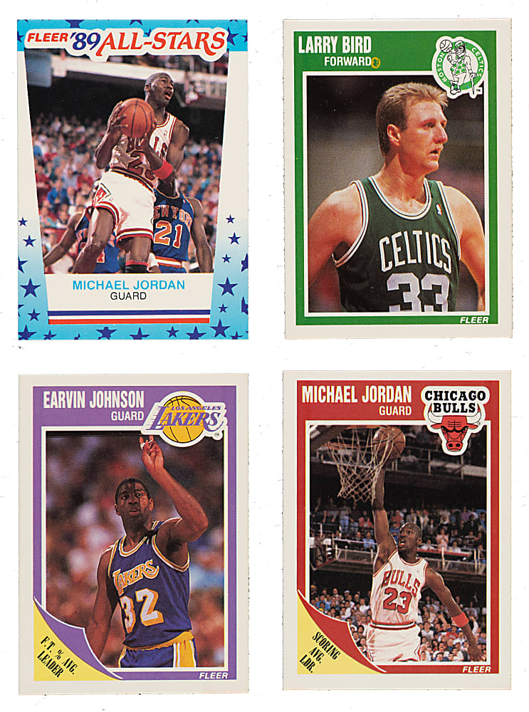 1989-1990 Fleer Basketball Complete Set (168) Plus Complete Stickers Set (11)