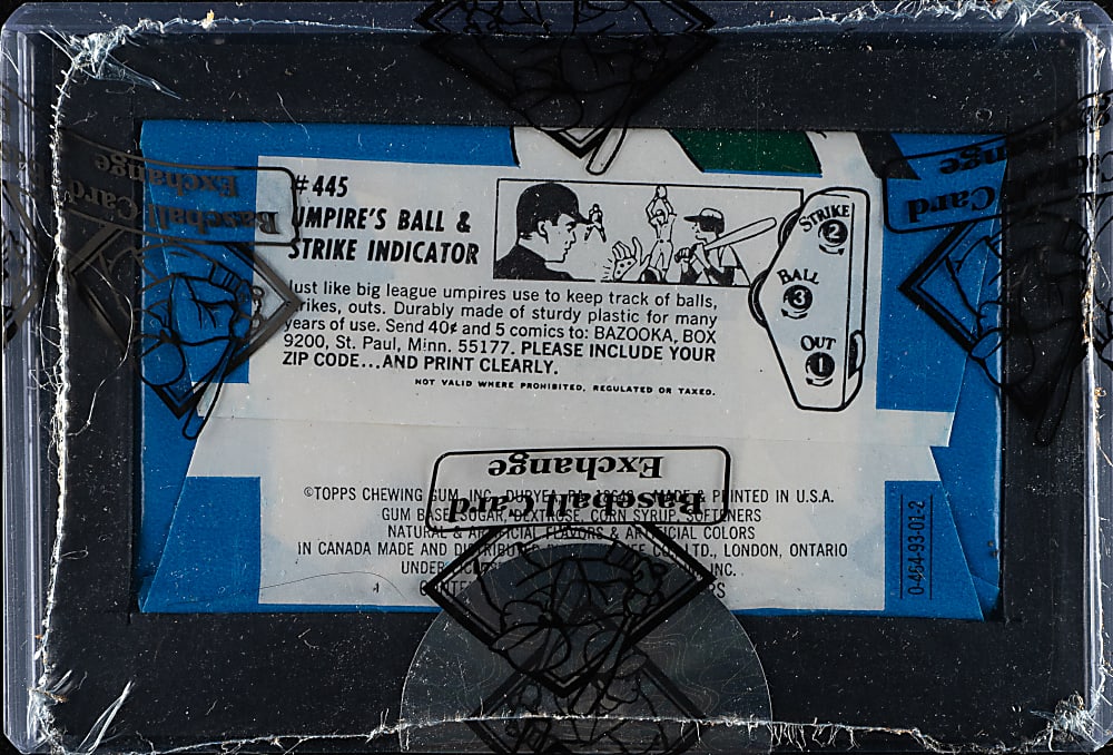 1972 Topps "Baseball Posters" Unopened Wax Pack - BBCE