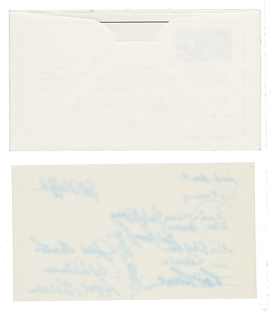 1961 New York Yankees Team-Signed Reunion First Day Cover and "Autograph" Card