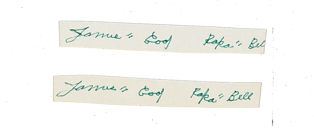 James "Cool Papa" Bell Cut Signature Pair with Two Original Mailing Envelopes