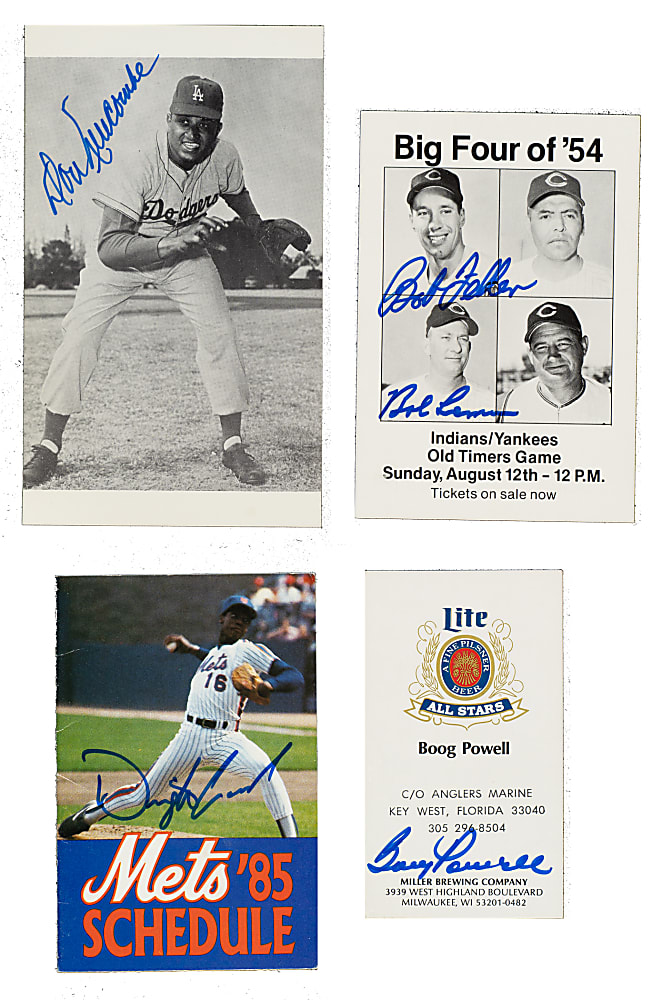 Hall of Famers and Stars Signed Letters, Cards, Prints, and Photographs Collection (37)
