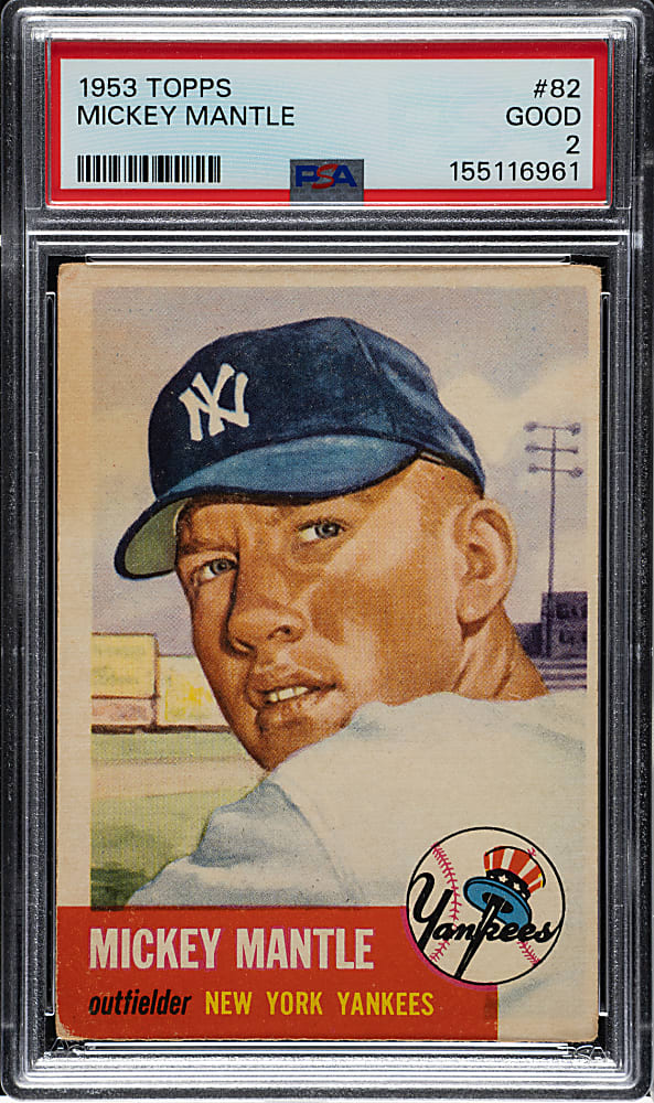 1953 Topps #82 Mickey Mantle PSA GOOD 2