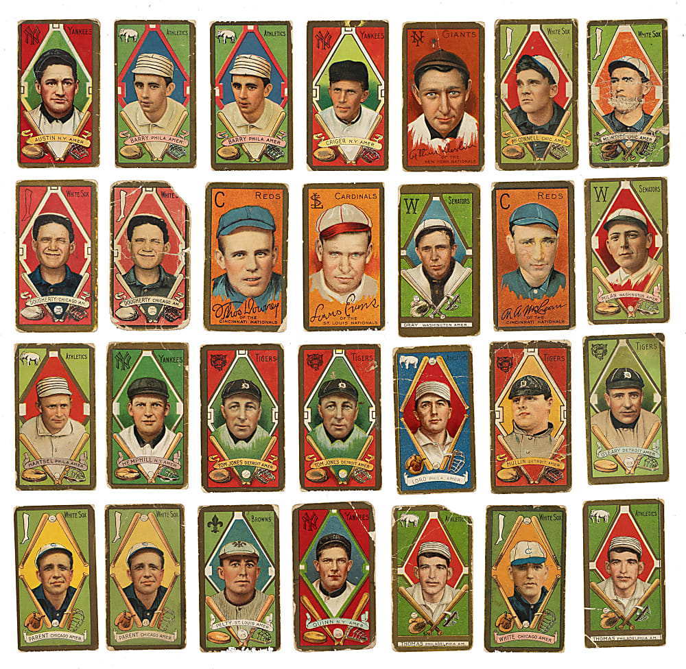 1911 T205 Gold Border Collection (32) Including Clarke, Huggins, Wallace, and Wheat