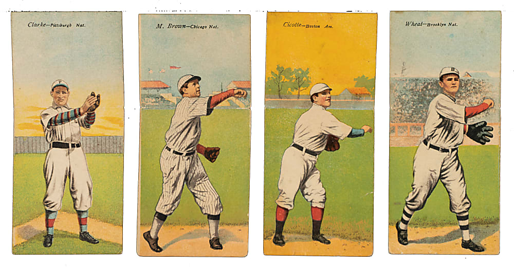 1911 T201 Mecca Double Folders Collection (25) Including Brown, Clarke, Jennings, and Wheat