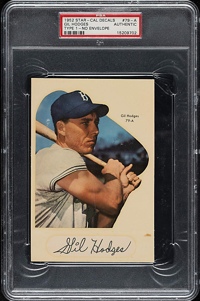 1952 Star-Cal Decals Type 1 #79-A Gil Hodges (No Envelope) PSA Authentic