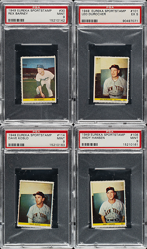 1949 Eureka Sportstamps PSA-Graded Collection (25)